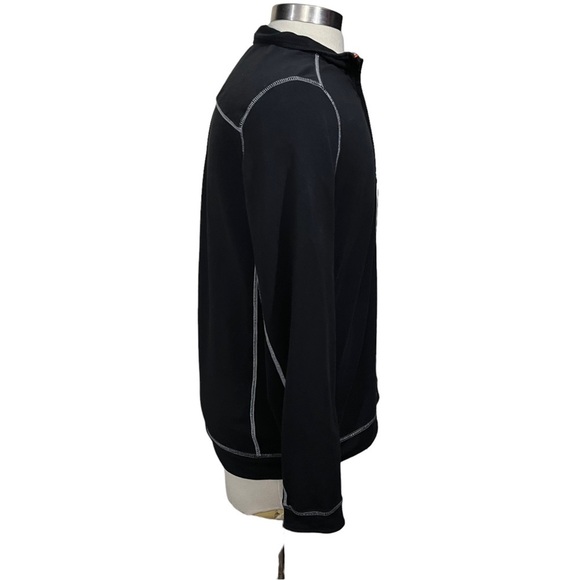 Tommy Bahama Jeans Men Black Inside Out 1/4 Zip Tech Jacket Sz M Jersey Knit - Picture 5 of 11